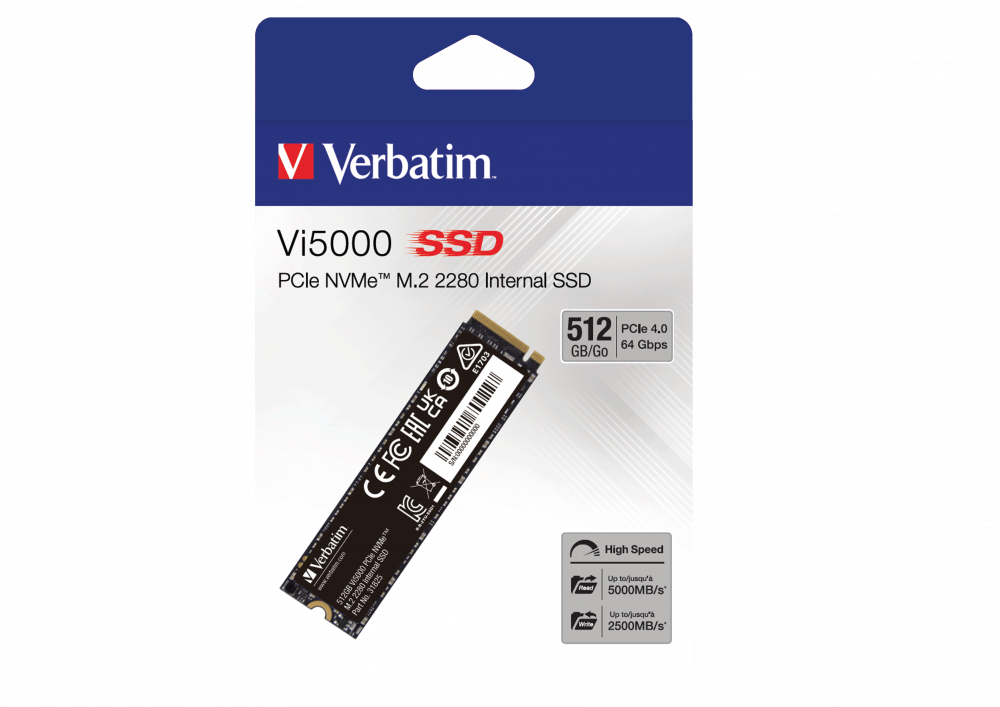Verbatim VI5000 PCIE NVME M.2  512GB SSD