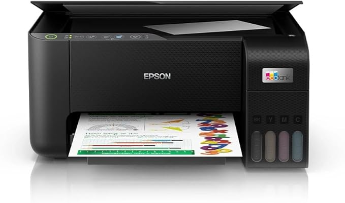 Epson EcoTank L3251 Printer, a compact all-in-one device with refillable ink tanks and wireless connectivity for efficient home or office use.