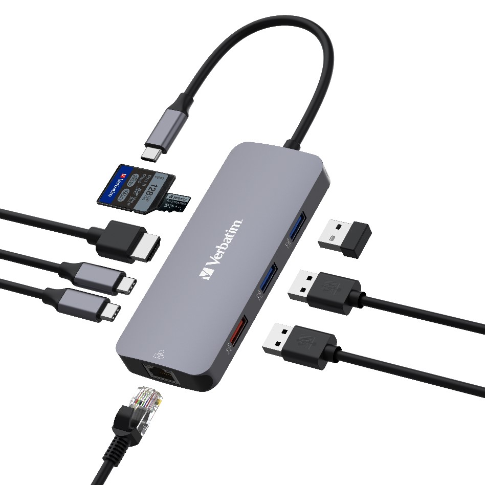 Verbatim USB-C Pro Multiport HUB CMH-09 : 9 Ports