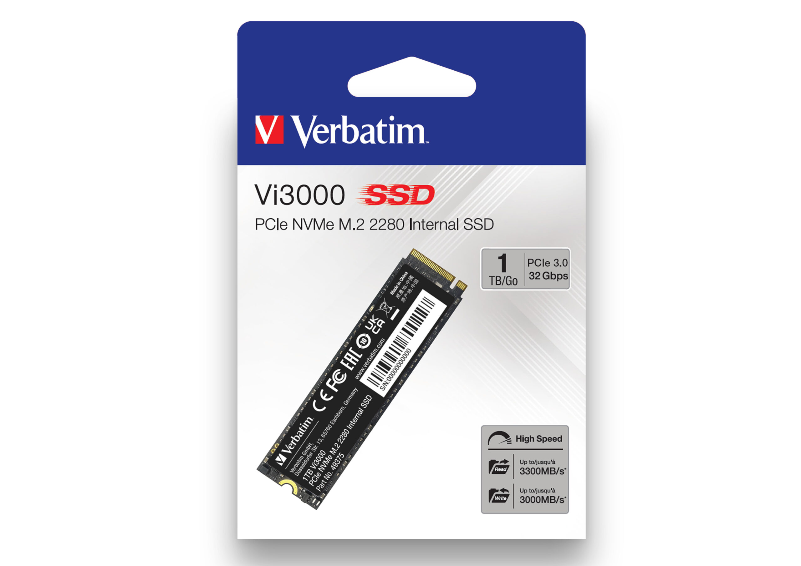 Verbatim VI3000 SSD 1TB PCIE NVME M.2(Mid Range)