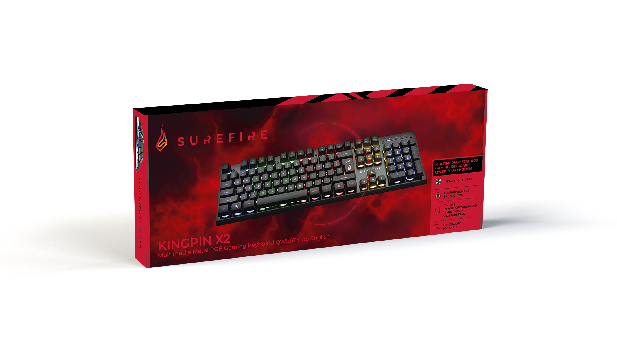 Surefire Kingpin X2 Mechanical Multimedia Metal RGB Gaming Keyboard